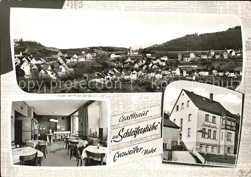 Enzweiler Panorama Gasthaus Die Schleiferstube Gastraum Kat. Idar Oberstein
