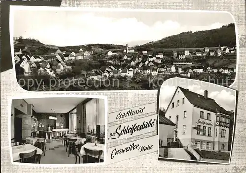 Enzweiler Panorama Gasthaus Die Schleiferstube Gastraum Kat. Idar Oberstein