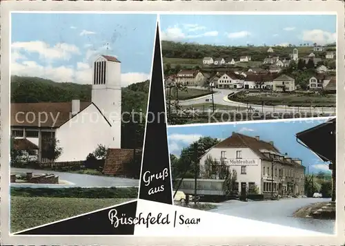 Bueschfeld Wadern Kirche Ortsblick Hotel Haus am Muehlenbach