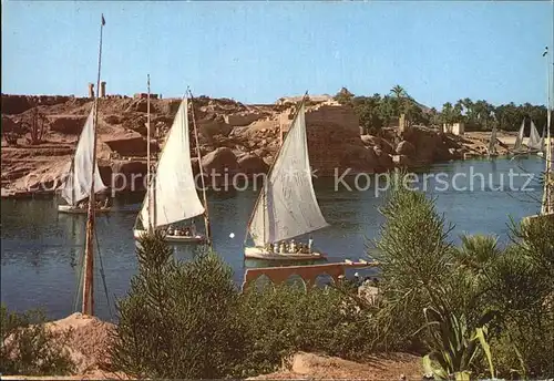 Aswan Schiffe auf dem Nil  Kat. Aegypten