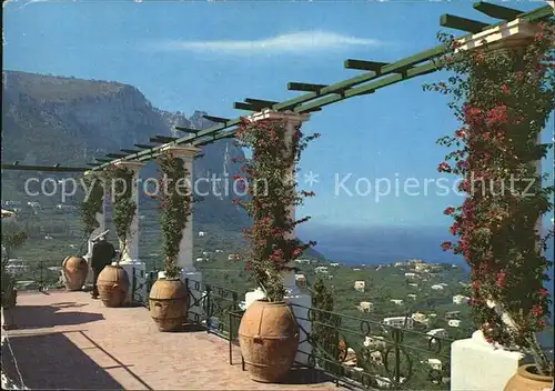 Capri Zahnradbahnterrasse mit Barbarossaberg Kat. Golfo di Napoli