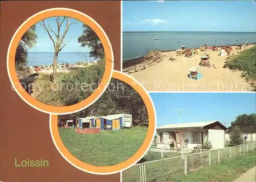 Loissin Pommern Strand Zeltplatz Bungalowsiedlung Kat. Loissin