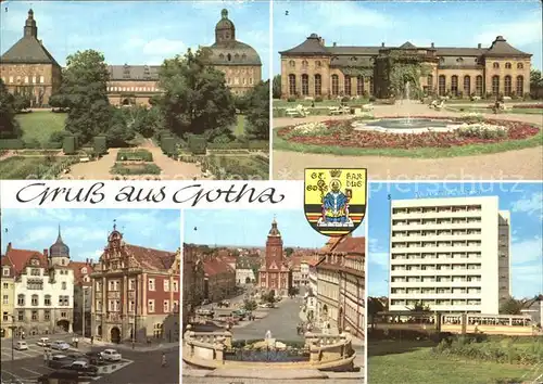 Gotha Thueringen Schloss Park Rathaus Marktplatz Hochhaus Kat. Gotha