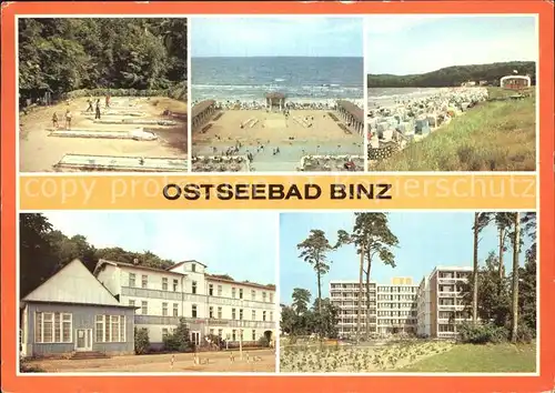 Binz Ruegen Minigolf Konzertplatz Strand FDGB Erholungsheime Seeschloss und Wolin Kat. Binz