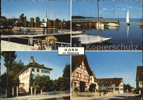 Horn Arbon Hafen Schiffe Ansicht Kat. Horn