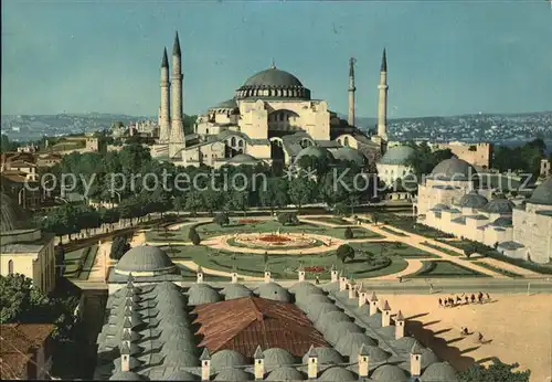 Istanbul Constantinopel Sultanahmet Park ve Ayasofya St Sophia Museum Kat. Istanbul