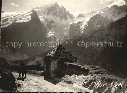 La Grave Oratoire de Notre Dame des Portes Grand Pic de la Meije Alpes Kat. La Grave