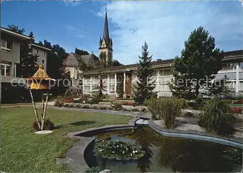 Dussnang Kneipp Kurhaus Parkanlage Teich Kirchturm Kat. Dussnang