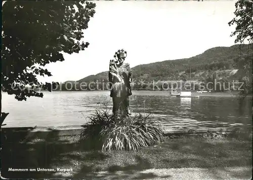 Mammern Kurpark Skulptur Statue Uferpartie am Bodensee Kat. Mammern