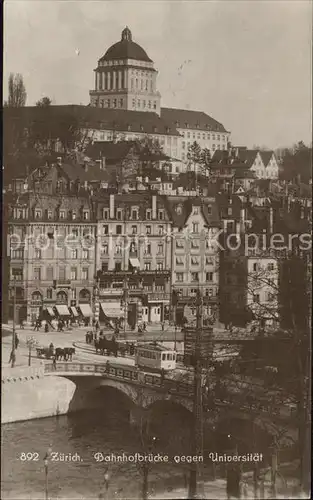 Zuerich ZH Bahnhofbruecke Universitaet 