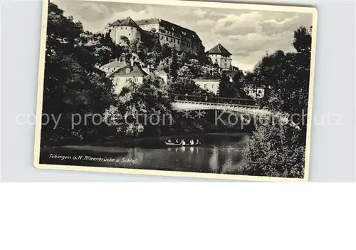 Tuebingen Alleebruecke und Schloss Kat. Tuebingen