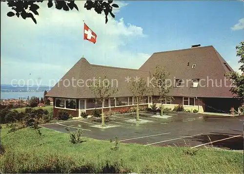 Fruthwilen Landgasthaus Hotel Restaurant Haldenhof Schweizer Flagge Bodensee Kat. Fruthwilen