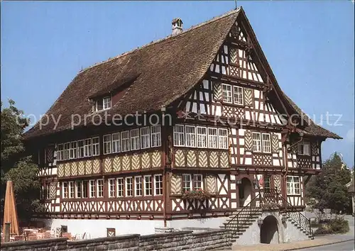 Oberaach Haeberlihuus Thurgauer Heimatschutz Fachwerkhaus Historisches Gebaeude Kat. Oberaach