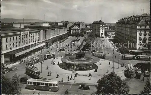 Geneve GE Place et Gare de Cornavin Kat. Geneve