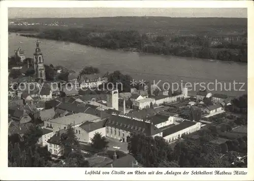 Eltville Rhein Sektkellerei Matheus Mueller Luftaufnahme Kat. Eltville am Rhein