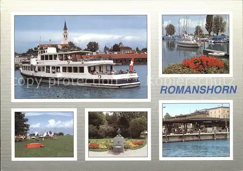 Romanshorn Bodensee Faehrschiff Soldatendenkmal Park Hafen