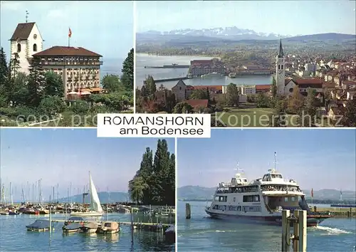 Romanshorn Bodensee Panorama Hafen Faehrschiff