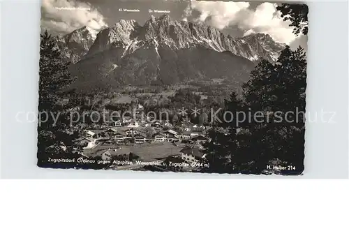 Grainau Alpspitze Waxenstein Zugspitze Kat. Grainau