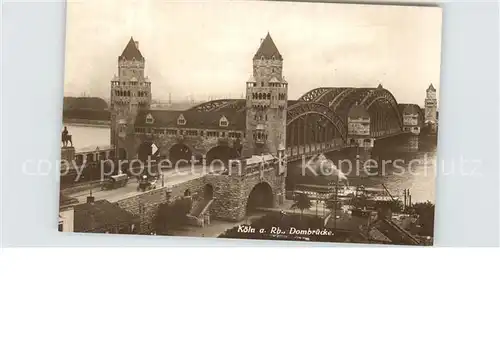 Koeln Rhein Dombruecke Kat. Koeln