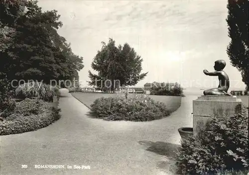 Romanshorn Bodensee Promenade im Seepark Brunnen Skulptur