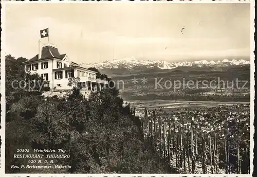 Weinfelden Restaurant Thurberg Alpenpanorama Kat. Weinfelden