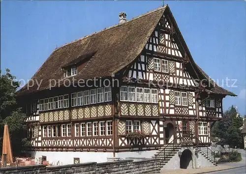 Oberaach Haeberlihuus Thurgauer Heimatschutz Fachwerkhaus Historisches Gebaeude Kat. Oberaach