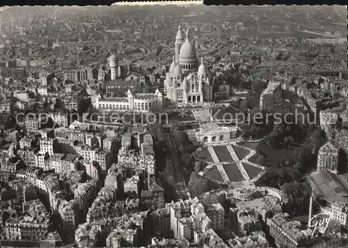 Paris Luftaufnahme Basilika Sacre Coeur Kat. Paris