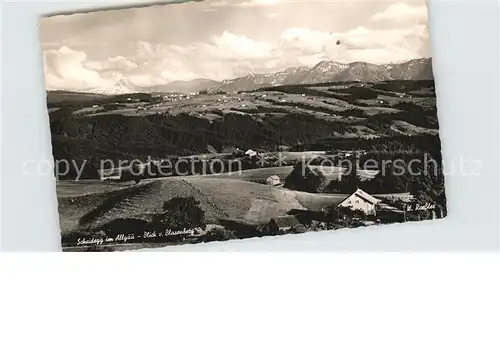 Scheidegg Allgaeu Blick vom Blasenberg Kat. Scheidegg