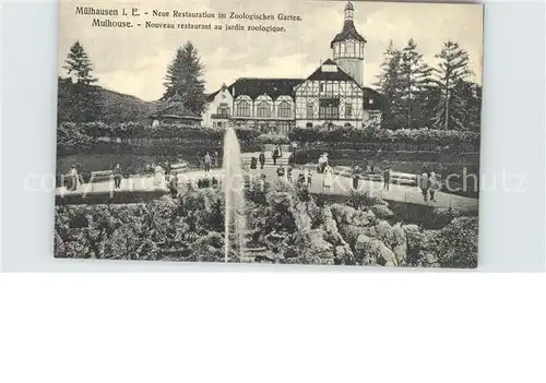 Muelhausen Elsass Neue Restauration im Zoologischen Garten Kat. Mulhouse