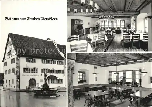 Weinfelden Gasthaus zum Trauben Historisches Haus Rathausplatz Brunnen Kat. Weinfelden
