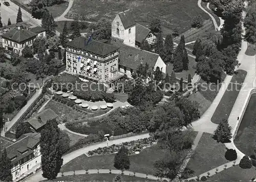 Romanshorn Bodensee Alkoholfreies Volksheim und Gasthaus Schloss Fliegeraufnahme