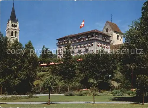 Romanshorn Bodensee Alkoholfreies Hotel Schloss Kirchturm Parkanlagen