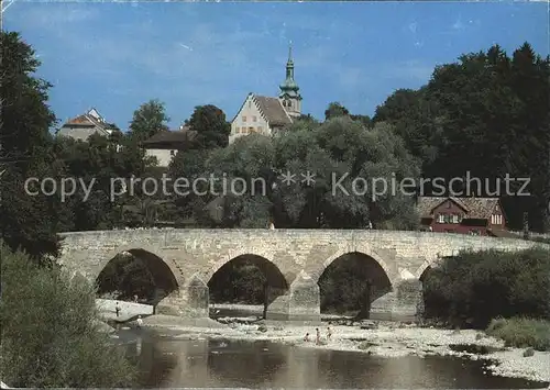 Bischofszell Bruecke Kirche Wakkerpreistraeger Thurgauer Heimatschutz 1989 Kat. Bischofszell