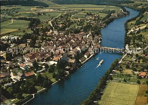 Diessenhofen mit Rhein Fliegeraufnahme Kat. Diessenhofen