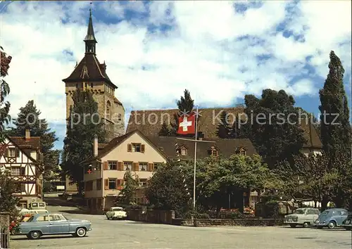 Arbon TG Hotel Rotes Kreuz Schweizer Flagge Kirche Kat. Arbon
