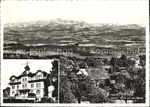 Hosenruck Hotel Nollen Blick auf den Saentis Appenzeller Alpen Kat. Hosenruck