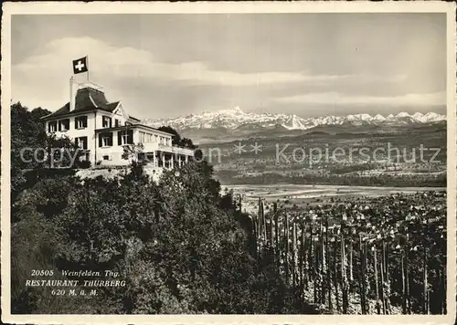 Weinfelden Restaurant Thurberg Alpenblick Kat. Weinfelden