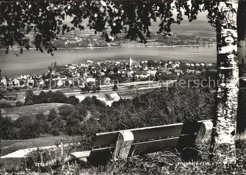 Steckborn Untersee Ansicht vom Berg aus Ruhebank Bodensee