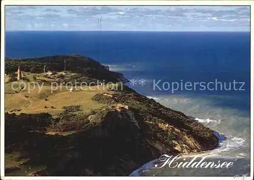 Insel Hiddensee Fliegeraufnahme mit Leuchtturm Dornbusch Kat. Insel Hiddensee