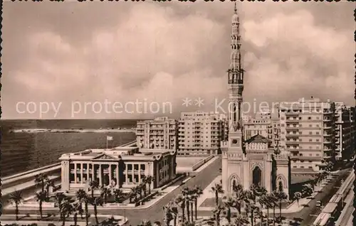 Alexandria Alexandrie Aegypten Kait Ibrahim Mosque and OMS Building  Kat. Alexandria