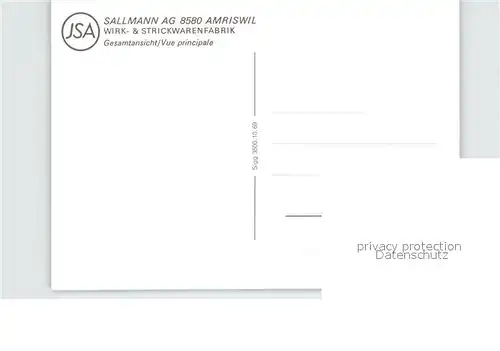 Amriswil TG FliegeraufnahmeWirk und Strickwarenfabrik Kat. Amriswil