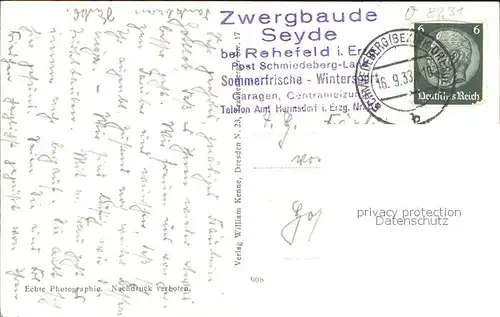 Seyde Zwergbaude bei Rehefeld Kat. Hermsdorf Osterzgebirge