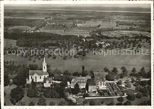 St Pelagiberg Fliegeraufnahme Mit Kirche und Bodensee Kat. St Pelagiberg