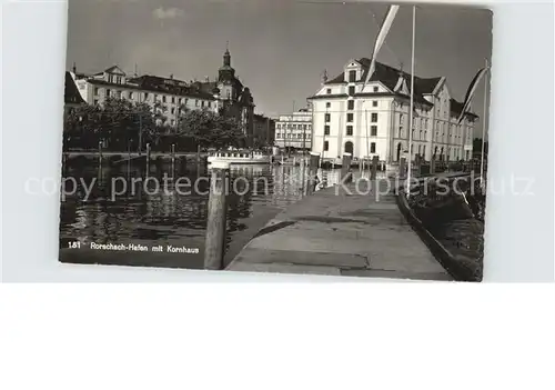 Rorschach Bodensee Hafen mit Kornhaus Kat. Rorschach