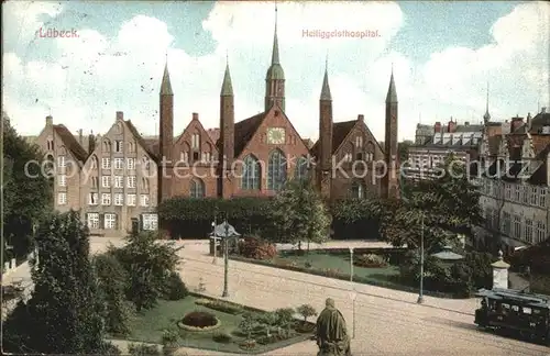 Luebeck Heiliggeisthospital Strassenbahn Kat. Luebeck