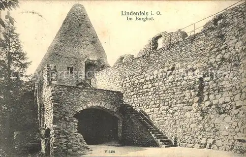 Lindenfels Odenwald Burghof Kat. Lindenfels