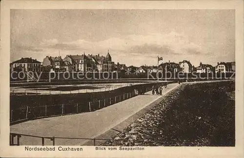 Cuxhaven Nordseebad Blick vom Seepavillon Kat. Cuxhaven