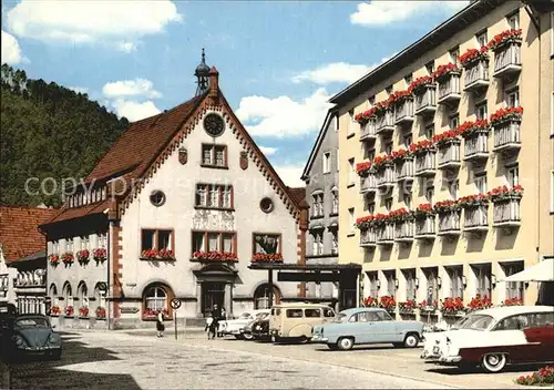 Hornberg Schwarzwald Rathaus Hotel Baeren  Kat. Hornberg