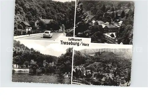 Treseburg Harz Bruecke See Teilansicht Panorama  Kat. Treseburg