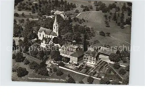 St Pelagiberg Fliegeraufnahme mit Kirche Kat. St Pelagiberg